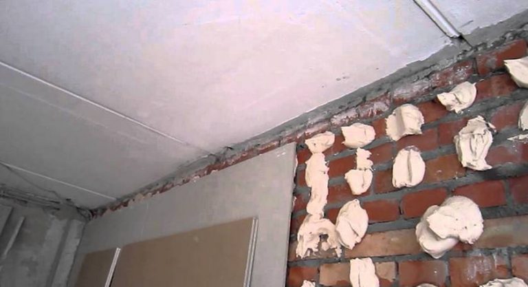 Монтаж гипсокартона на клей своими руками