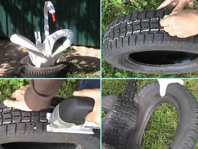 Как сделать лебедя из шины: пошаговая инструкция и схема