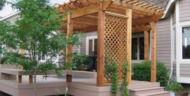 Как выбрать и установить перголу для террасы